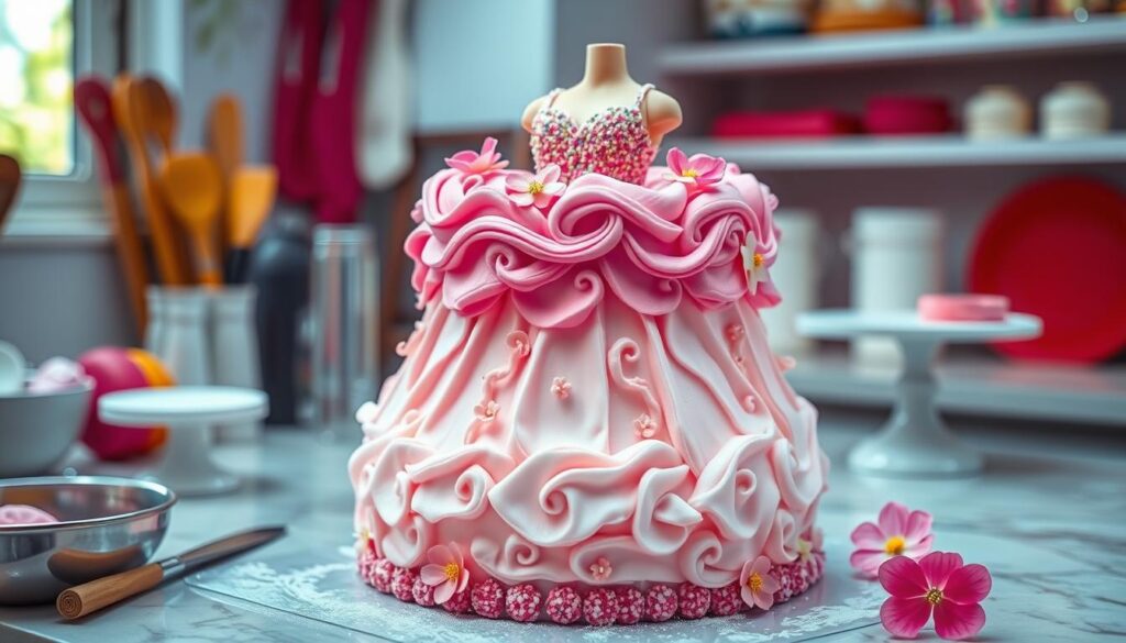 Barbie Cake Decoration Process