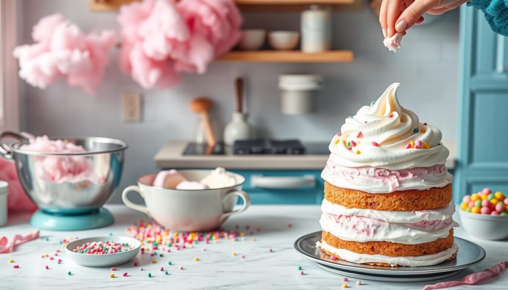 Cotton Candy Cake Preparation