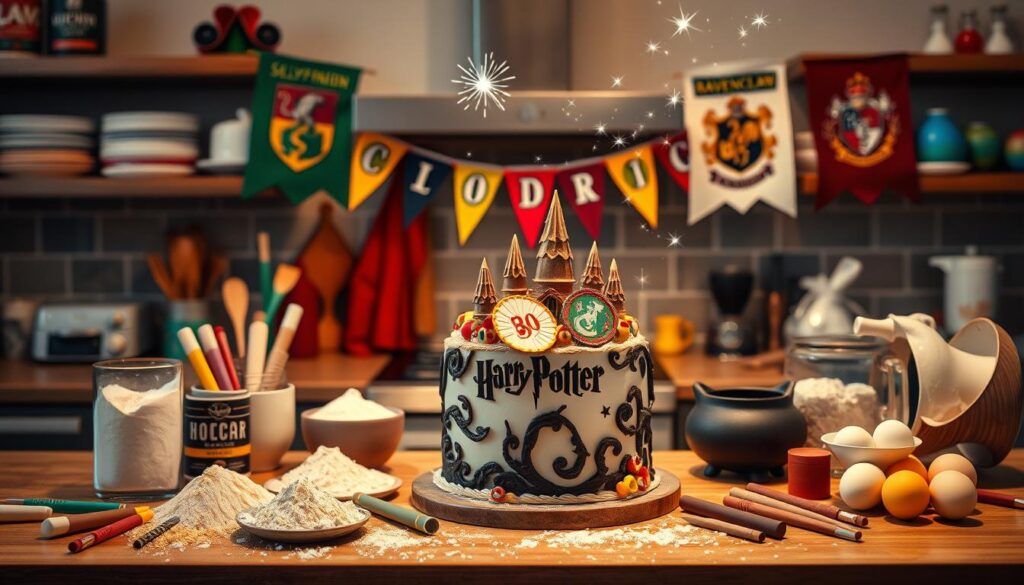 Harry Potter Cake Preparation